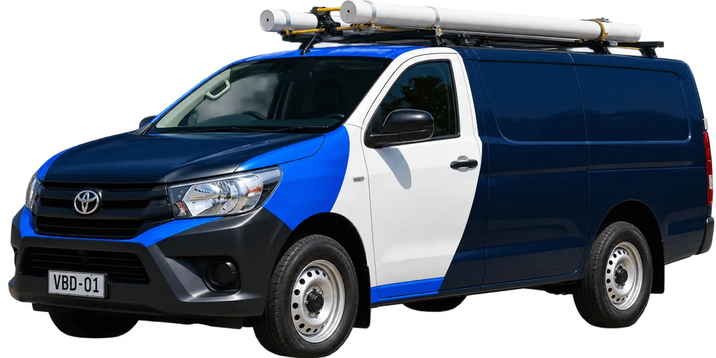 Our van, covering Newtown and the surrounding suburbs
