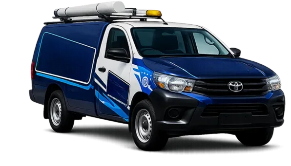 Service van on its way to a Newtown job
